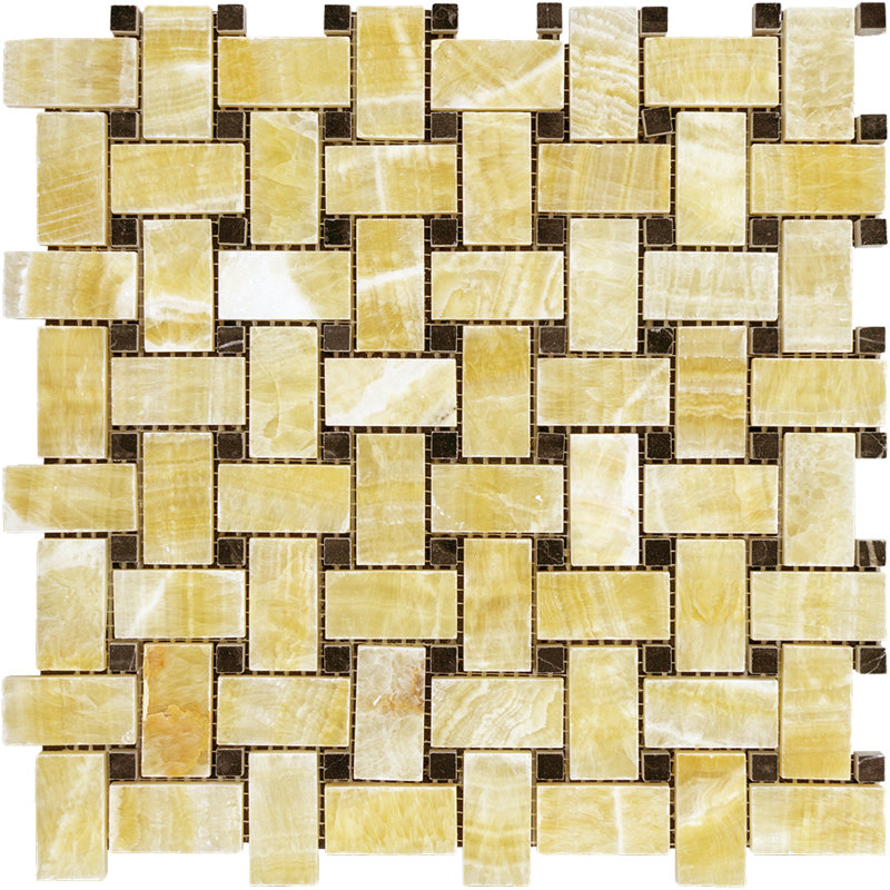 Carreau de mosaïque de mur et de plancher en pierre naturelle