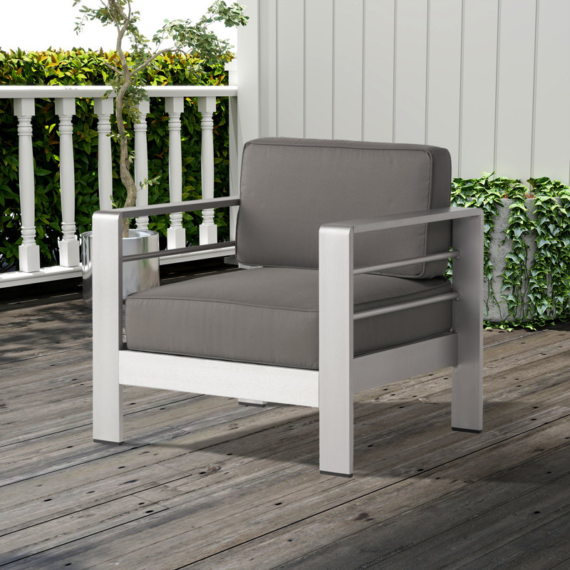 Fauteuil d'appoint d'extérieur en aluminium et polyester Cusions