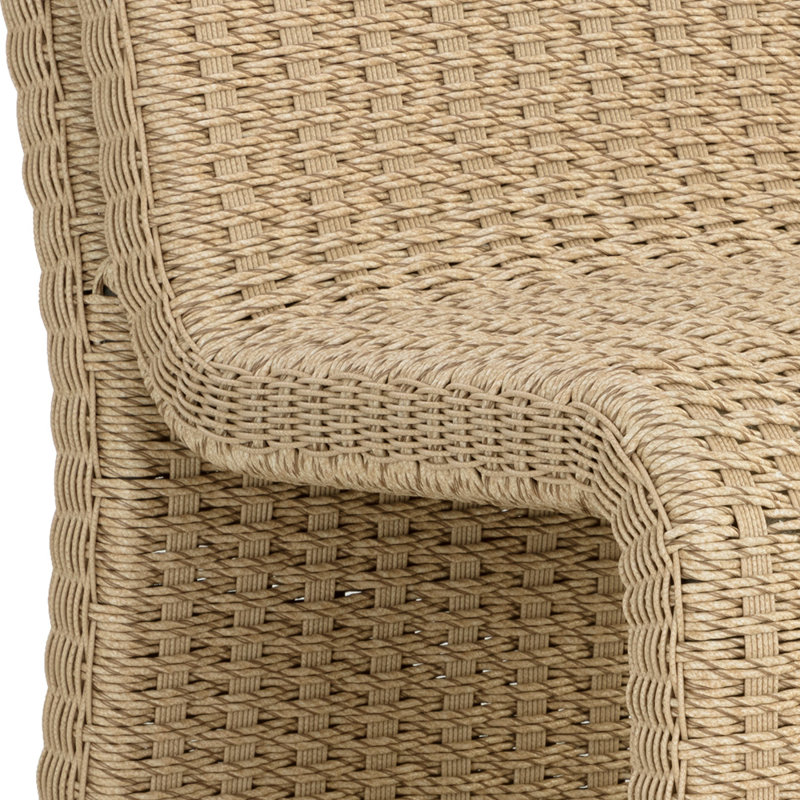 Edith Outdoor Dining Side Chair, Natural