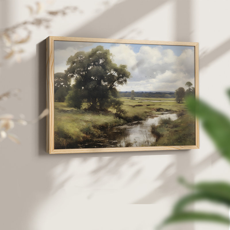 Vintage Landscapes-DCCCLIV -Framed Print - Restickable, 8" H x 10" W, Natural