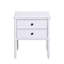 Table de chevet 2 tiroirs Emmett - Blanc (table de chevet seulement)-379688271