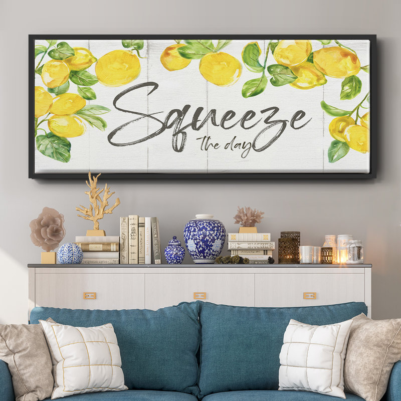 Lemon Squeeze - toile encadrée, H 12 po x l 30 po