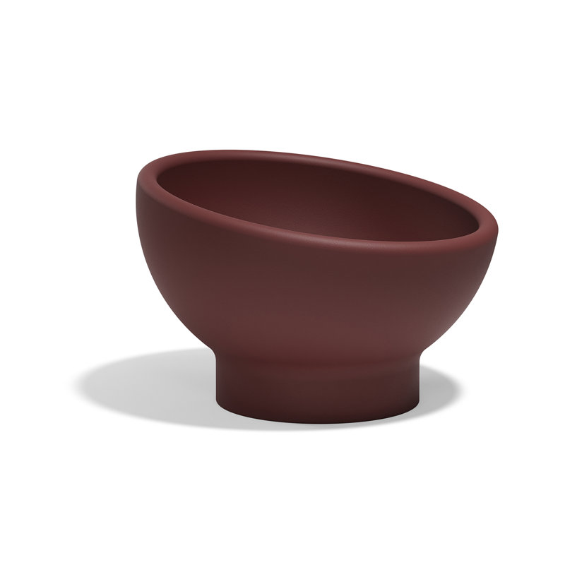 Luna Planter, 22.75" H x 33.5" W x 33.5" D, Garnet