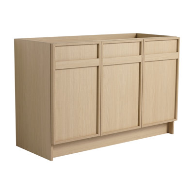 Meuble-lavabo autoportant de 48 po et 3 portes d'armoire à fermeture en douceur-BCV11148DOK (KD-Emballage) -Évier non inclus