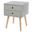 Set of 2 Premium Irmtraud 2-Drawer Bedside Cabinets, Pair of Stylish Two-Tone Nightstands-1381567222