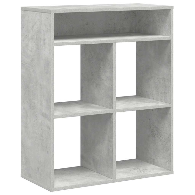 Shaliek Bookcase, Concrete Grey, 80cm H x 66cm W x 31cm D