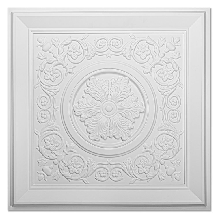 Art3d 24"x24" Drop Ceiling Tiles, Waterproof Ceiling Panels, Vintage Style 3D Wall Panels,12-Pack