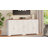 71 Inch Large Sideboard Buffet Cabinet, Modern Arch Kittchen Credenza with Storage 6 Doors and 2 Drawers, Coffee Bar Cabinet for Dining Room Living Room, Smooth Painted Finish, Black-128975927