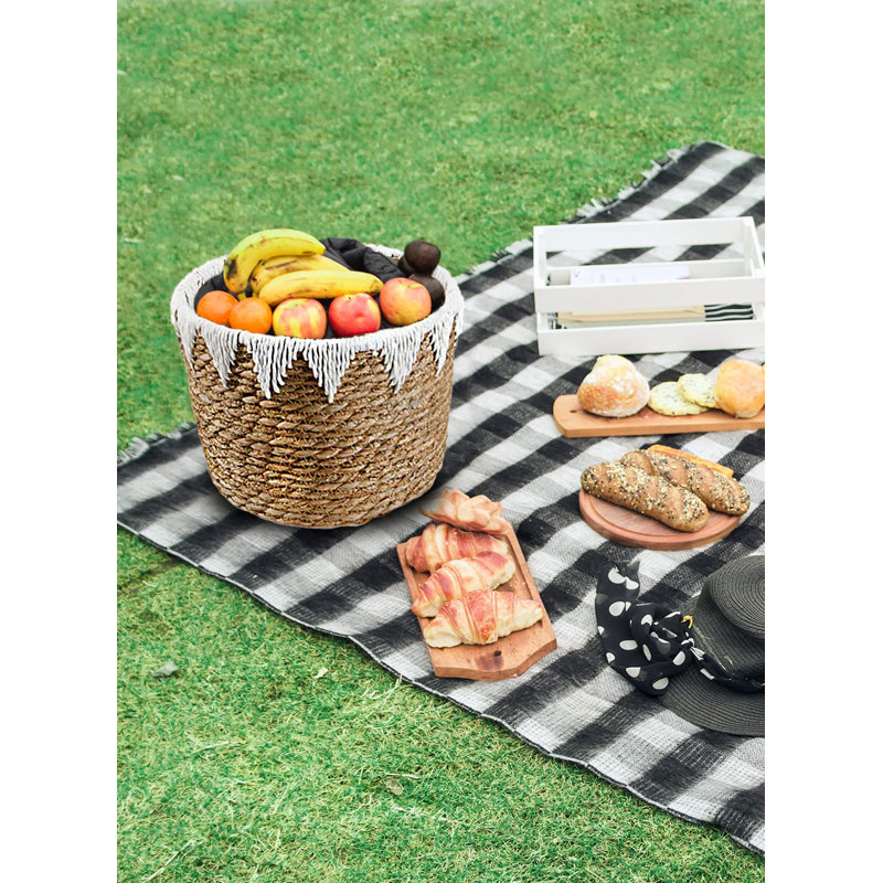 Gracie Oaks Jute / Sisal Decorative Basket, 8.25 x 10 x 8.25