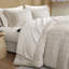 Plush Queen Bedding Sets, Polyester Comforter With Neutral Striped Design For Versatile Home Use