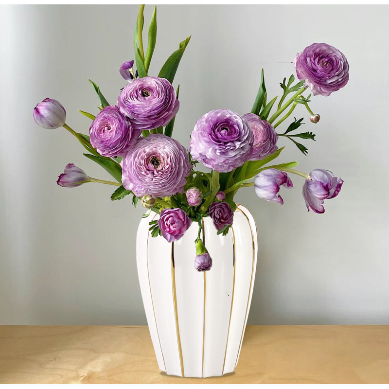 Ceramic Vase,Decorative Porcelain  Flower Vase, Overall Height -  9.60"