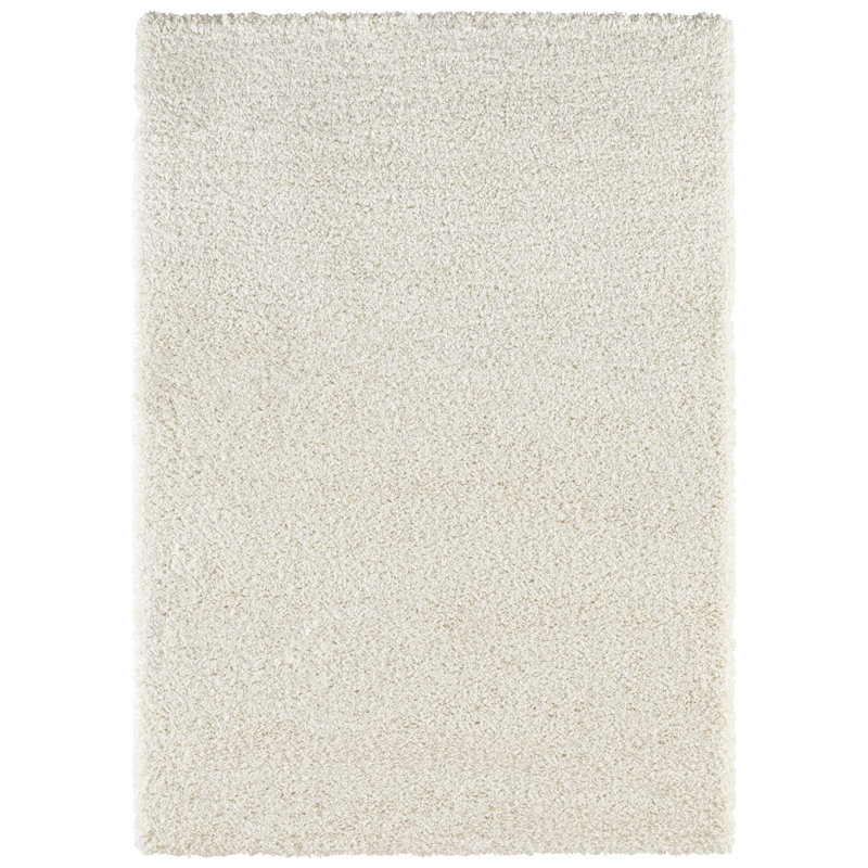 Talence Shaggy White Rug, Rectangle 80 x 150cm