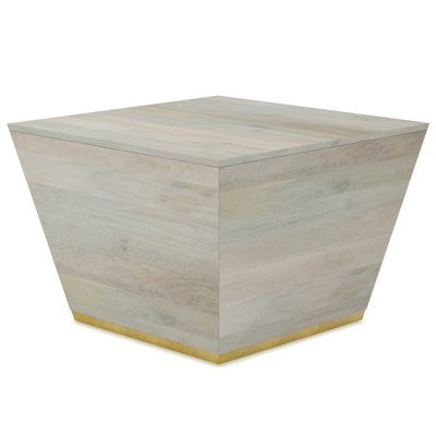 19" White Solid Wood Square End Table