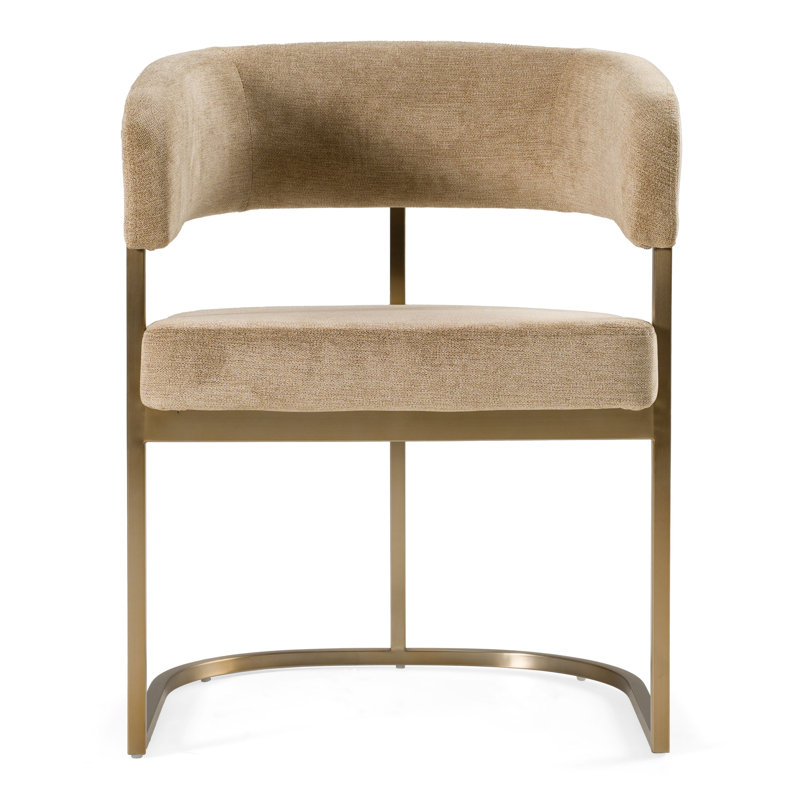 Sebastian - Modern Fabric + Dining Chair, Brown