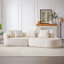 Canapé modulaire incurvé moderne en chenille avec 4 coussins décoratifs Boneless-449364452-449364451
