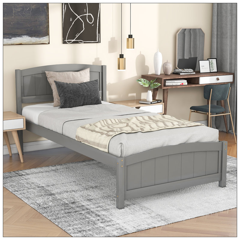 Lit pour chambre à coucher, gris