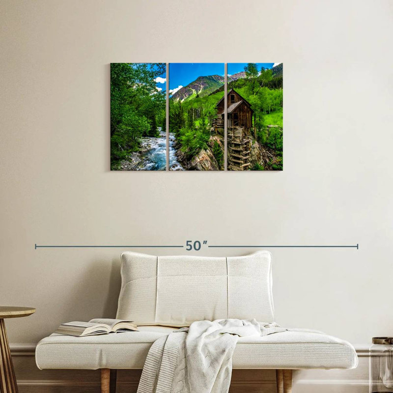 Alvord Crystal Mill By The River, 20" H x 33" W