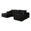 Canapé modulaire Cloud avec 1 repose-pieds (noir)-622447844