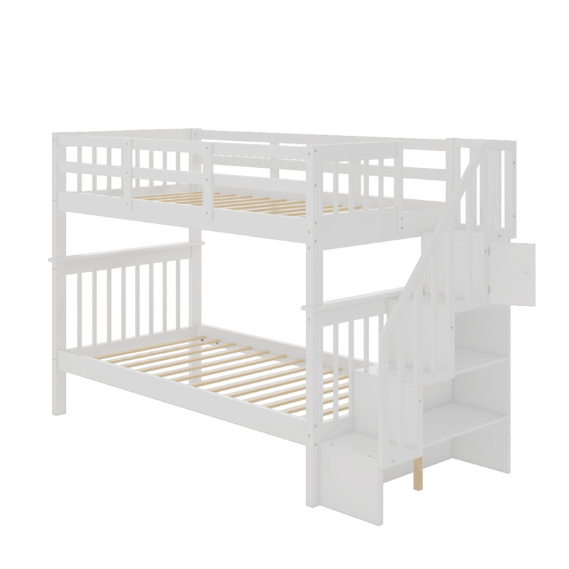 Fadıl Twin Over Twin Standard Bunk Bed by Harriet Bee, White