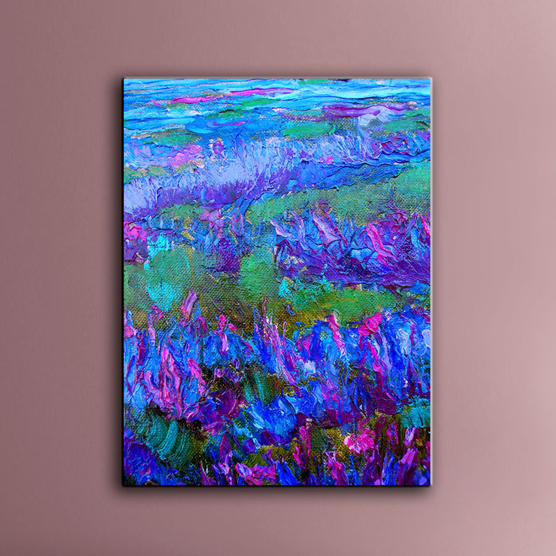 Bunyon StaticeFying by Susi Franco Painting on Canvas, 10" H x 8" W x 2" D, White Floater Frame