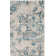 Florence-Graham Pp Viscose Cotton Weft + Warp Latex Floral Rug in Blue/Creme