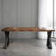 Bureau en bois massif Natural Edge avec pieds en fer épaissi-344111904