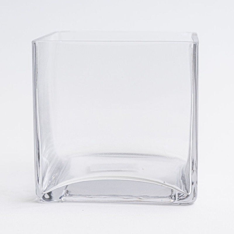 Vase de table en verre Naeisha, Transparent, H 4,75 po x l 4,75 po x P 4,75 po