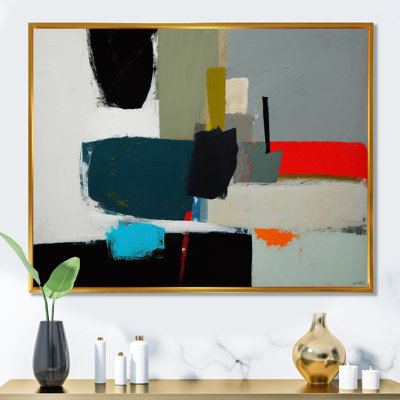 «Touched By Orange II», art mural abstrait sur toile