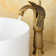 Swan Faucet Copper Single Handle Single Hole Matching Pop Up Drain Without Overflow Stopper And Supply Line Vessel Sink Faucet Lavatory Basin Vanity Mixer Tap Lead-Free