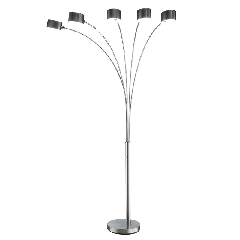 84"H 5-Arm Metal Arc Lamp