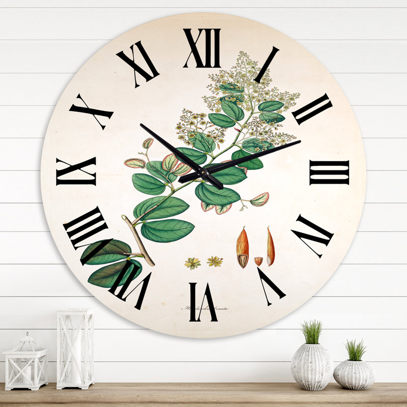 Vintage Botanicals XIII - Horloge murale, Moyenne