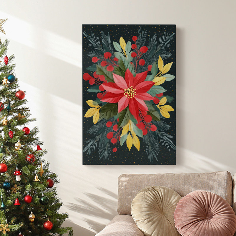 Art des Fêtes de Noël - Toile tendue avec châssis CX, H 24 po x l 16 po