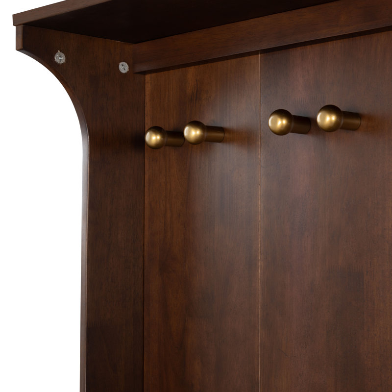 Priseis Wood 1 Drawer Hall Tree