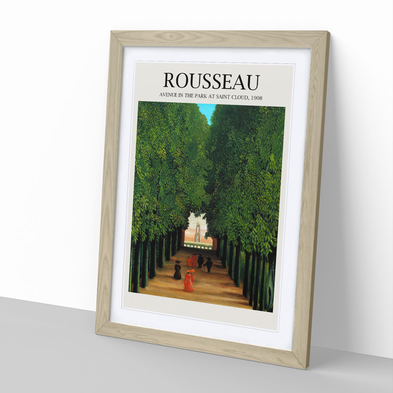 The Avenue in the Park by Henri Rousseau - Picture Frame Painting, Oak Framed, 48cm H x 36cm W x 2cm D