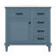 Meuble-lavabo de 36 po avec comptoir en céramique, tiroirs rabattables, tablette réglable et poignées, armoire de rangement autoportante-120291785