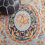 Tapis oriental jaune / orange / bleu en laine / coton touffeté à la main Savonnerie-94663878