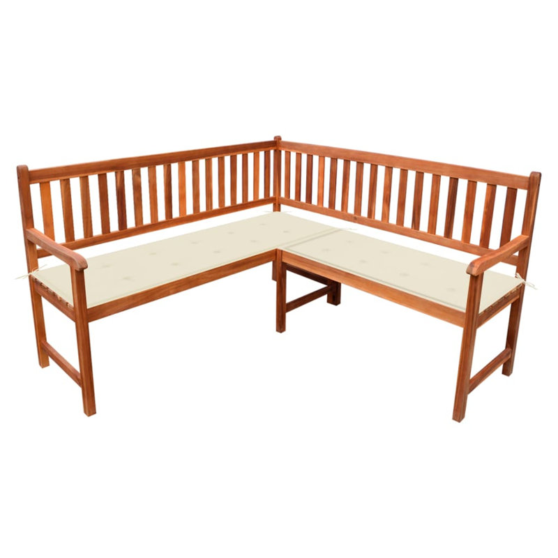 Banc de jardin en bois Wingert, Crème