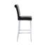 Ensemble de 2 tables de bar et tabourets de bar à hauteur fixe Modern, table de pub à hauteur de comptoir contemporaine avec pieds chromés, chaises de bar en cuir de polyuréthane pour îlot de cuisine, bar personnel, petit espace (3 ensembles)-497296975
