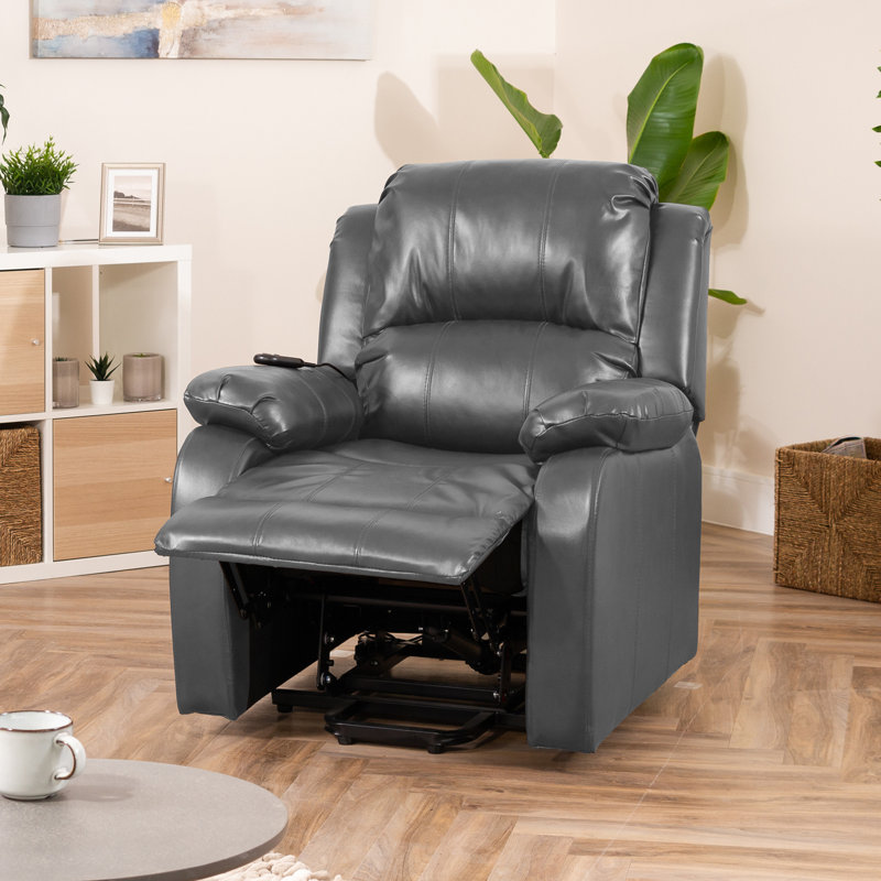 Patchway Faux Leather Heated Massage Chair, Grey