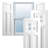True Fit PVC San Antonio Mission Style Fixed Mount Shutters-64468765-64468753-64468798