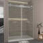Porte de douche coulissante double sans cadre Gargy 69'-72'' L x 78'' H avec double butée et verre trempé clair de 5/16'' (8 mm).-132723833-98222886