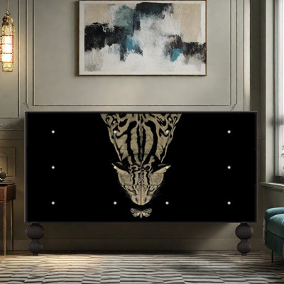 Vintage Six-Drawer Sideboard Accent Chest