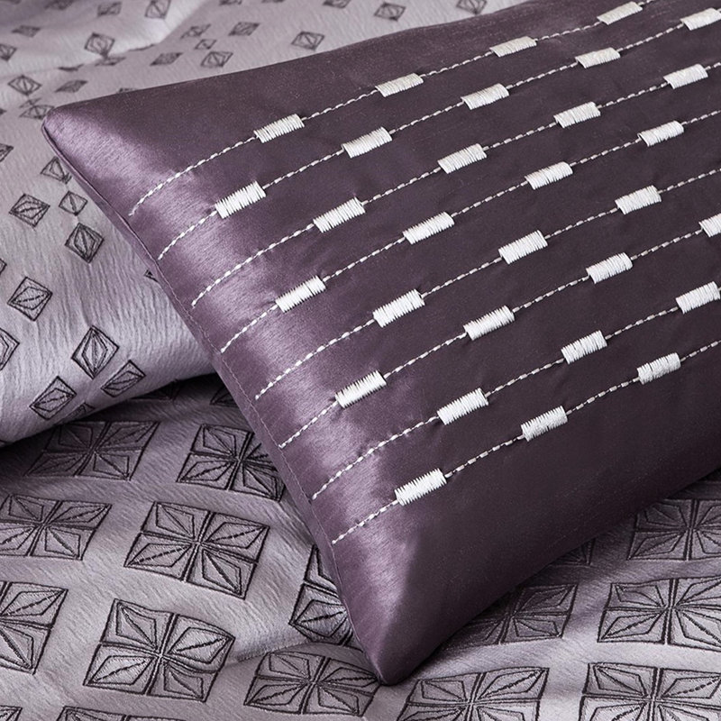 Édredon mauve mauve et paillettes brossées