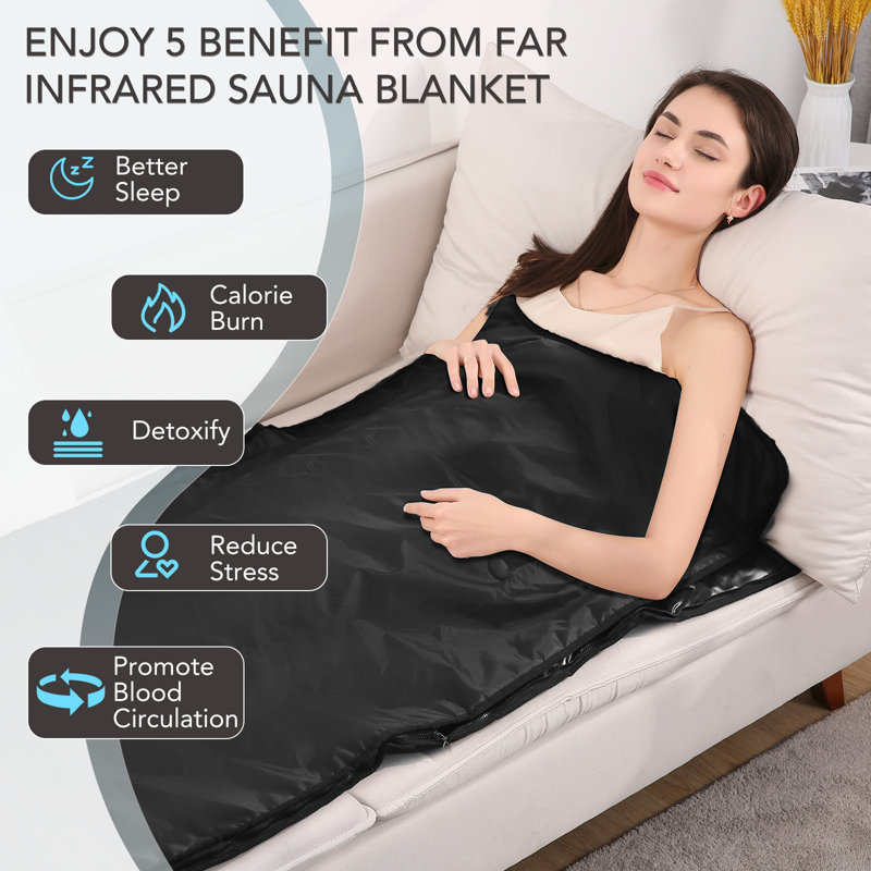 Couverture de sauna infrarouge pour la désintoxication, couverture de sauna à télécommande portable pour la maison