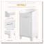 Armoire pour panier à linge inclinable