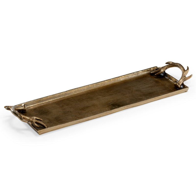 Biltmore Antique Brass Cast Aluminum Decorative Tray