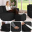 Ensemble de canapé modulaire en velours côtelé à compression en L 104,92 po avec méridienne à compression et repose-pieds-1005150190