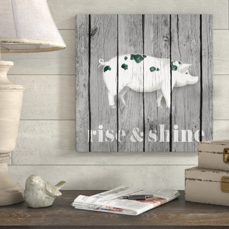 «Wood Farm Gray II», impression, H 18 po x l 18 po x P 1 po, Toile tendue