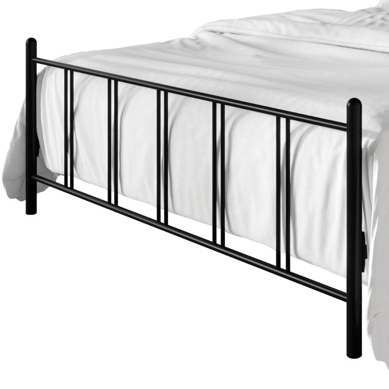 Lit plateforme double Decatur, Noir, Lit double