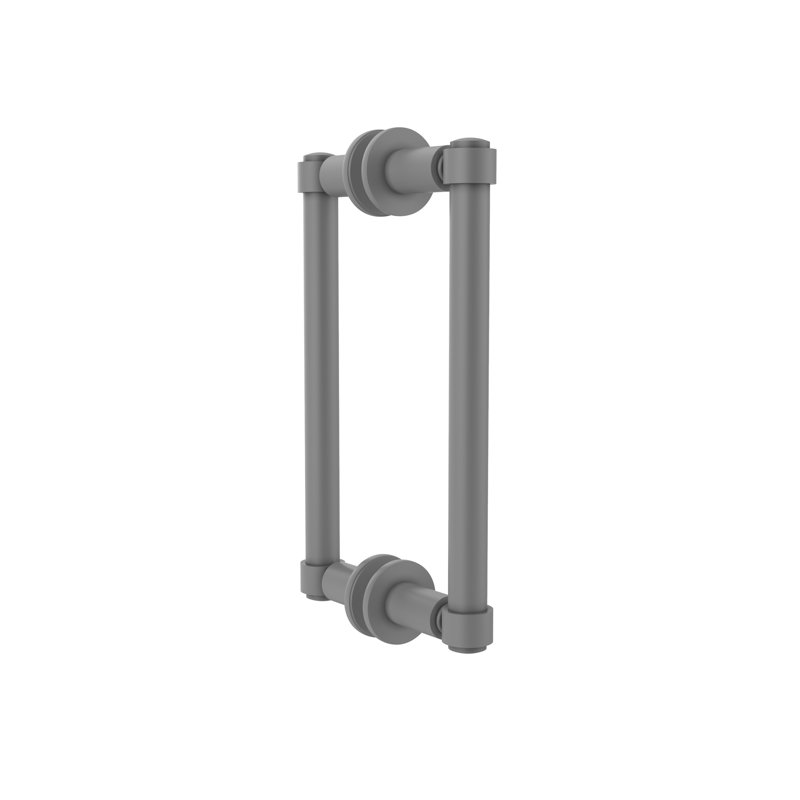 Accessoire de porte / volet en laiton allié, Gris mat, H 1,7 po x l 8 po